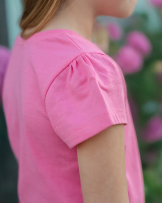 Basic Puff Sleeve Tee in Organic Cotton Jersey - Shirts - Twinflower Creations