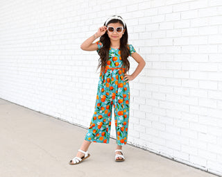 Darlin' Clementine Wide Leg Romper - Rompers - Twinflower Creations