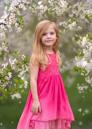 Enchanted Pink High Low Dress - Dresses - Twinflower Creations