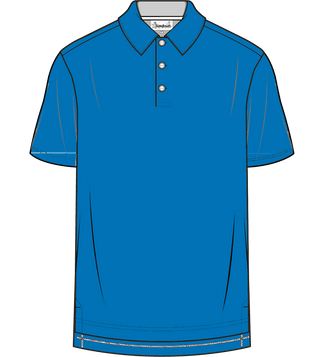 Men's Polo in Cobalt Blue - Twinflower Creations