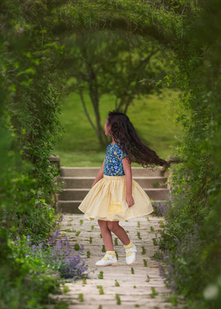 Puff Sleeve Tee in Wildflowers - Shirts - Twinflower Creations