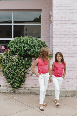 Sleeveless Tank in Raspberry Sorbet - Tank Tops - Twinflower Creations