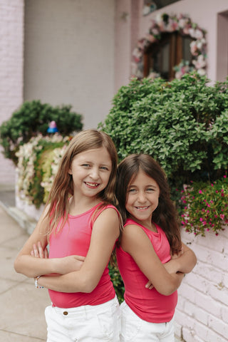 Sleeveless Tank in Raspberry Sorbet - Tank Tops - Twinflower Creations