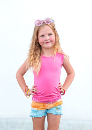 Sleeveless Top in Aurora Pink - Tank Tops - Twinflower Creations