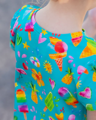 Summer Fun Puff Sleeve Tee in Organic Cotton - Shirts - Twinflower Creations