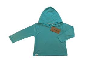 Adult Unisex Organic Bamboo Hoodie in Barbados Blue - Sweatshirts - Twinflower Creations