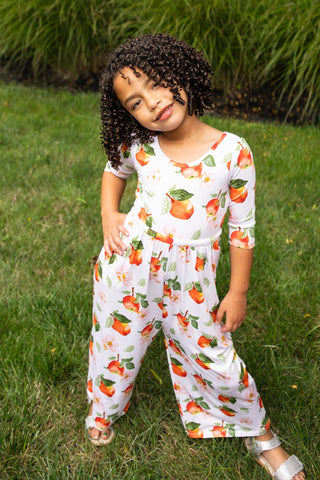 Awesome Apples Wide Leg Romper - Rompers - Twinflower Creations