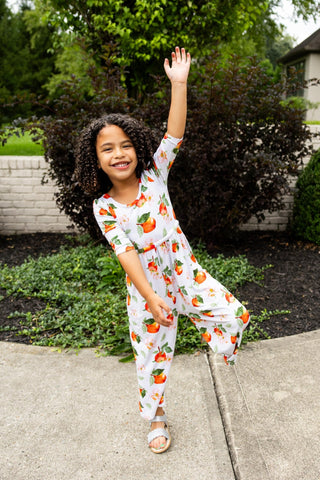 Awesome Apples Wide Leg Romper - Rompers - Twinflower Creations