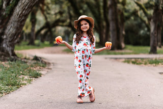 Awesome Apples Wide Leg Romper - Rompers - Twinflower Creations