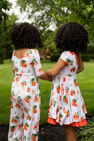 Awesome Apples Wide Leg Romper - Rompers - Twinflower Creations