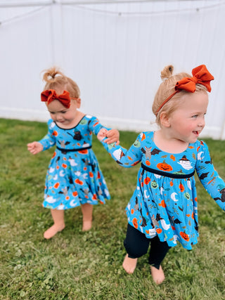Boo! Long Sleeve Empire Tunic Set - Dresses - Twinflower Creations
