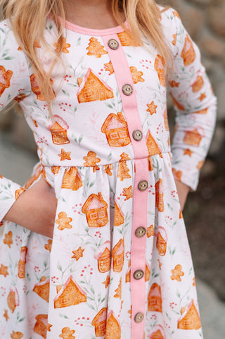 Gingerbread Village Annie Dress - Dresses - Twinflower Creations