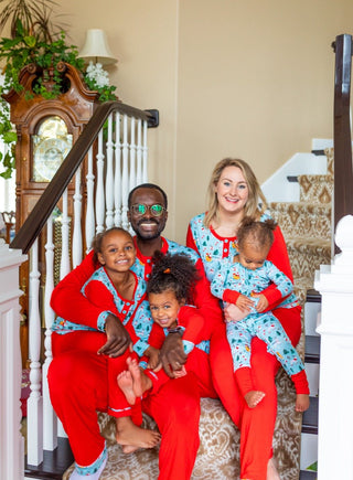 Men's Dark Santa Bamboo Holiday Pajamas - Pajamas - Twinflower Creations