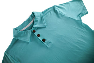 Mens Polo in Barbados Blue - Shirts - Twinflower Creations