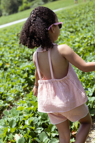 Organic Shorts in Marvelous Mauve - Shorts - Twinflower Creations