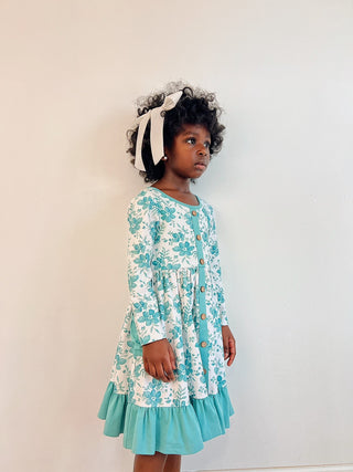 Winter Floral Annie Dress - Dresses - Twinflower Creations